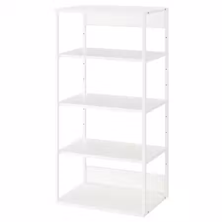 PLATSA Открытый стеллаж - белый 60x40x120 см