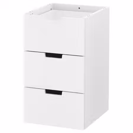 NORDLI Модульный комод с 3 ящиками - белый 40x68 см