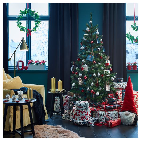 Кашпо, красный, 9 см IKEA ВИНТЕРФЕСТ 304.283.69 - фото 4