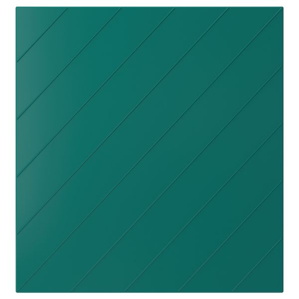 Дверь ХАЛЛСТАВИК, сине-зеленый (60x64 см) - схема-чертеж с размерами