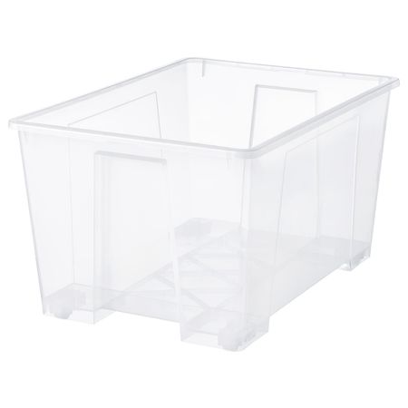 Контейнер, прозрачный 78x56x43 см/130 л IKEA SAMLA САМЛА 203.764.41