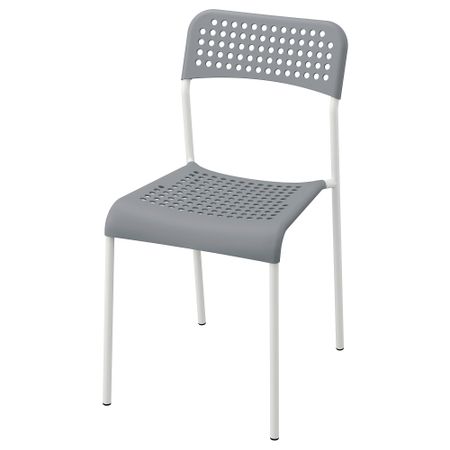 Стул, серый-белый IKEA ADDE АДДЕ 102.259.28