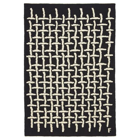 Ковер безворсовый, черный, белый, 133x195 см IKEA ИКЕА АРТ-ИВЕНТ 2019 904.353.76