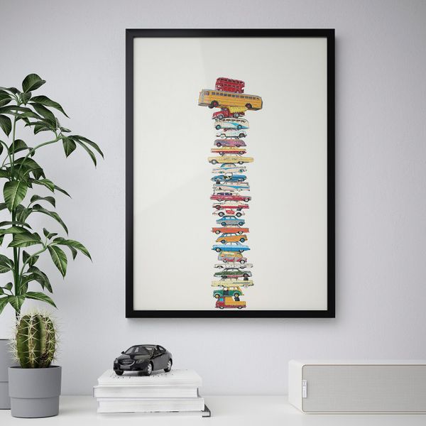 Постер, Автомобили 50x70 см IKEA BILD БИЛЬД 104.860.63 - схема-чертеж с размерами