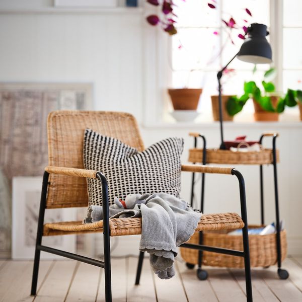 Кресло, ротанг/антрацит IKEA ULRIKSBERG УЛЬРИКСБЕРГ 004.429.70 - фото 3