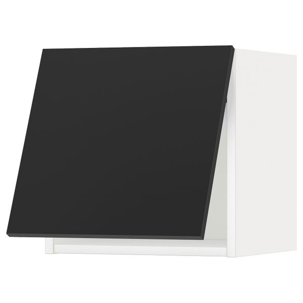 Навесной горизонтальный шкаф, белый/Юдевалла антрацит 40x40 см IKEA METOD МЕТОД 193.938.56 - схема-чертеж с размерами