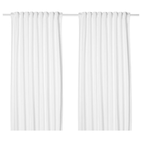 Гардины, 2 шт., белый 145x300 см IKEA TIBAST ТИБАСТ 703.967.62 - фото 1