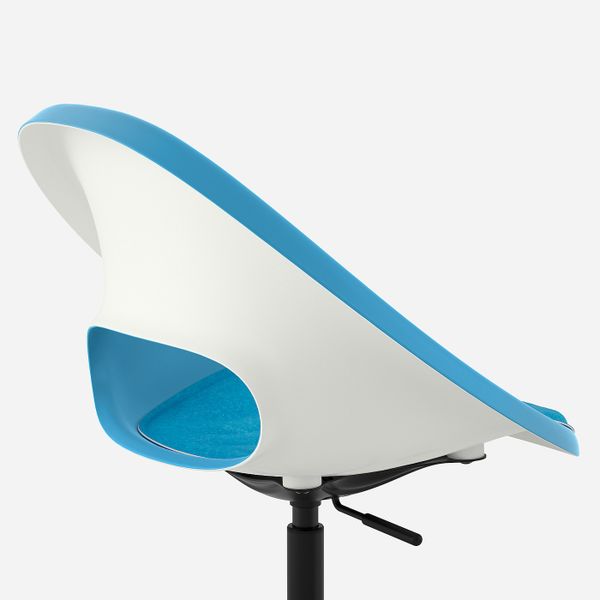 Рабочее кресло c подушкой, синий/черный IKEA ELDBERGET ЭЛДБЕРГЕТ / MALSKÄR МАЛЬСКЭР 593.318.85 - фото 4