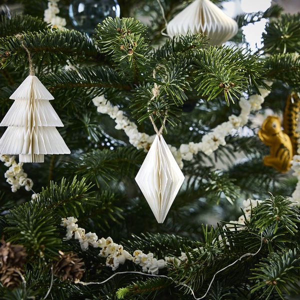 Набор елочных украшений, 6 предмета, разные формы белый IKEA VINTERFINT 105.813.43 - схема-чертеж с размерами