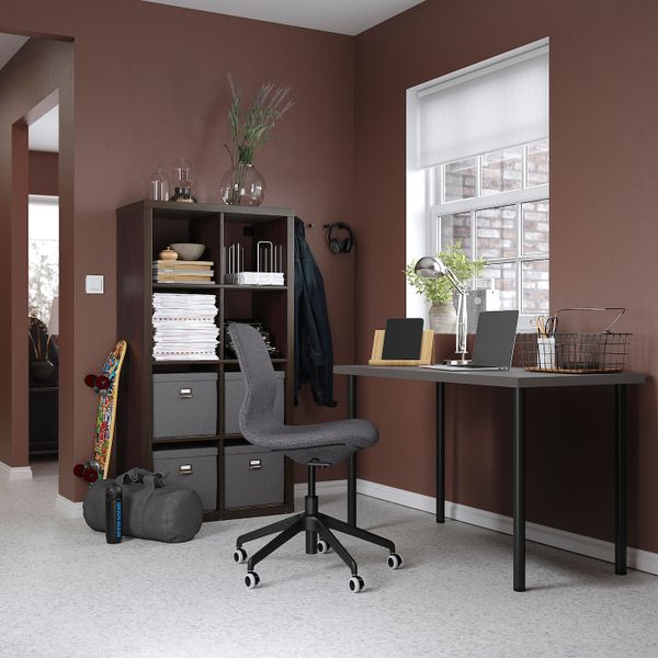 Письменный стол, темно-серый/черный 120x60 см IKEA LAGKAPTEN ЛАГКАПТЕН / ADILS АДИЛЬС 094.164.53 - фото 4