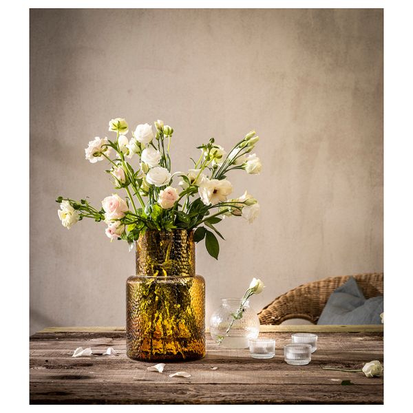 Ваза, с рисунком, коричневый, 26 см IKEA KONSTFULL КОНСТФУЛЛ 805.360.31 - фото 3