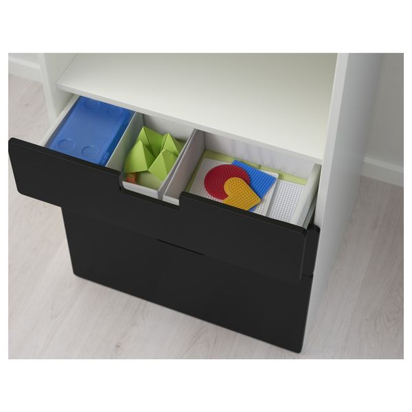 Комбинация для хранения с ящиками СТУВА, белый, черный (60x50x128 см) - фото 3