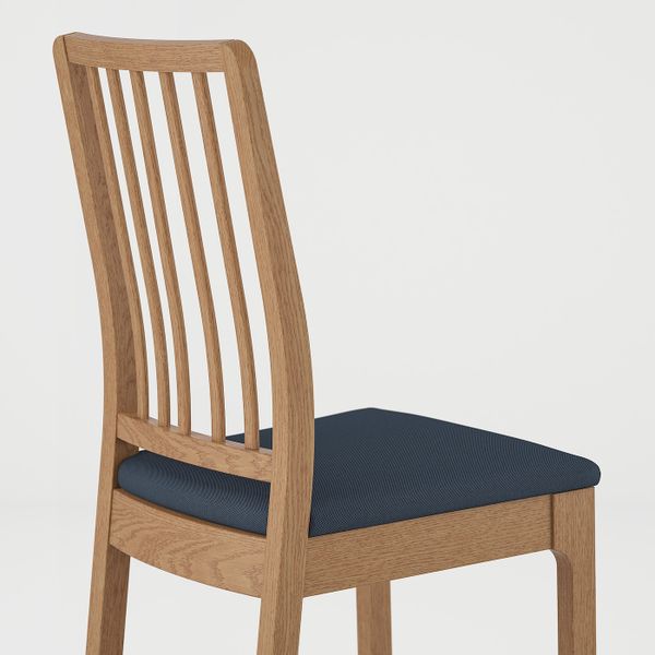 Стул, дуб/Идекулла синий IKEA EKEDALEN ЭКЕДАЛЕН 193.181.88 - схема-чертеж с размерами