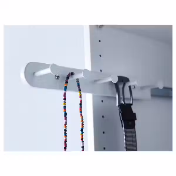 KOMPLEMENT Выдвижная многофункцион вешалка - белый 35 см - схема-чертеж с размерами