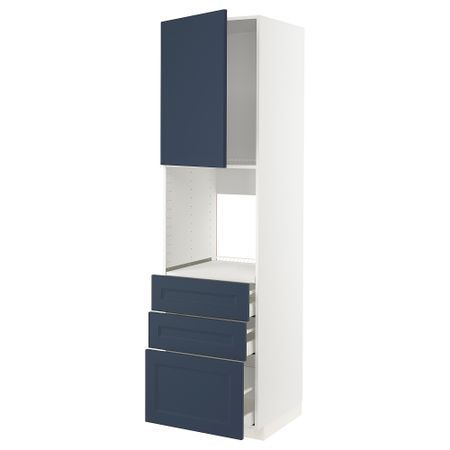 Высокий шкаф для духовки, дверь, 3 ящика IKEA METOD МЕТОД, MAXIMERA МАКСИМЕРА 194.696.48