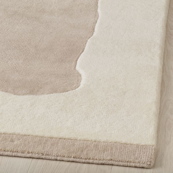 Ковер, длинный ворс, бежевый, ручная работа, 200x300 см IKEA AXHAVREN 005.830.12 - схема-чертеж с размерами