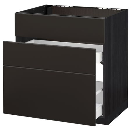 Напольный шкаф под мойку + 3 фронтальных панель, 2 ящика, 80x60 cm IKEA METOD МЕТОД, MAXIMERA МАКСИМЕРА 292.124.31