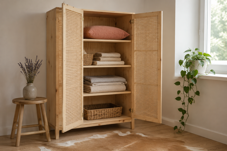 Шкаф с плетёными дверцами IKEA PS 2026