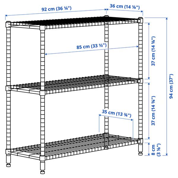 IKEA, дополнительный ракурс - схема-чертеж с размерами