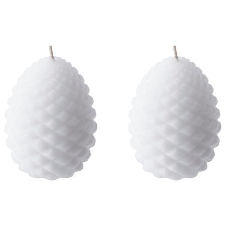 Неароматическая свеча формовая, шишка/белый 8 см IKEA VÄXLANDE ВЭКСЛАНДЕ 804.643.74