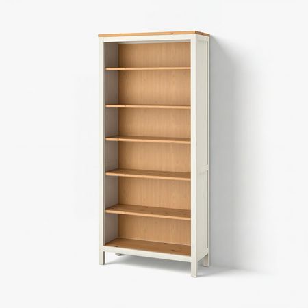 HEMNES Стеллаж - белая морилка/светло-коричневый 90x197 см