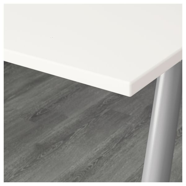 Письменный стол ТИГЕ, белый, серебристый (120x60 см) - фото 2