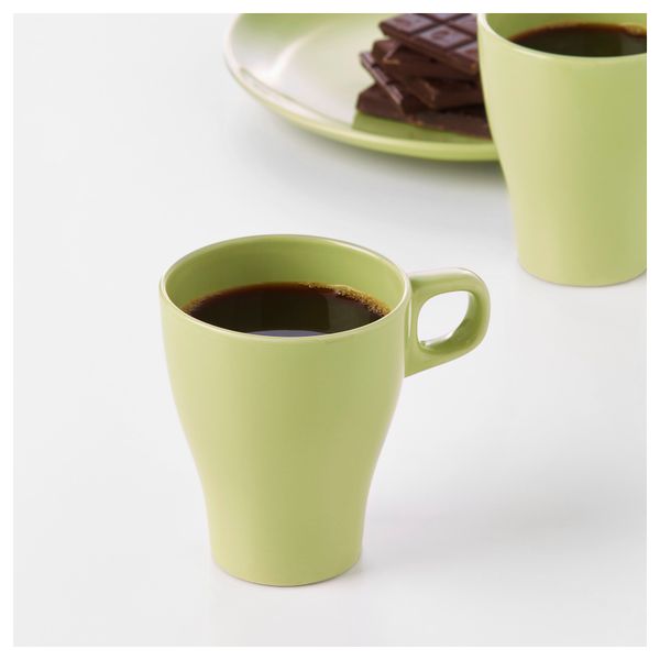 Кружка ФЭРГРИК, каменная керамика зеленый (25 сл) - схема-чертеж с размерами