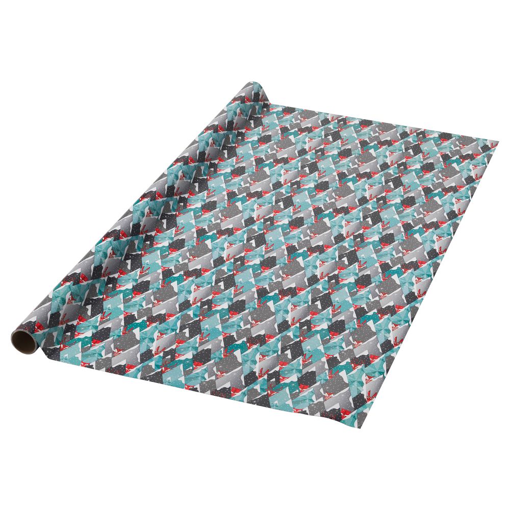 Рулон оберточной бумаги ВИНТЕР 2017, зима с рисунком (4x1.2 м) - фото 1