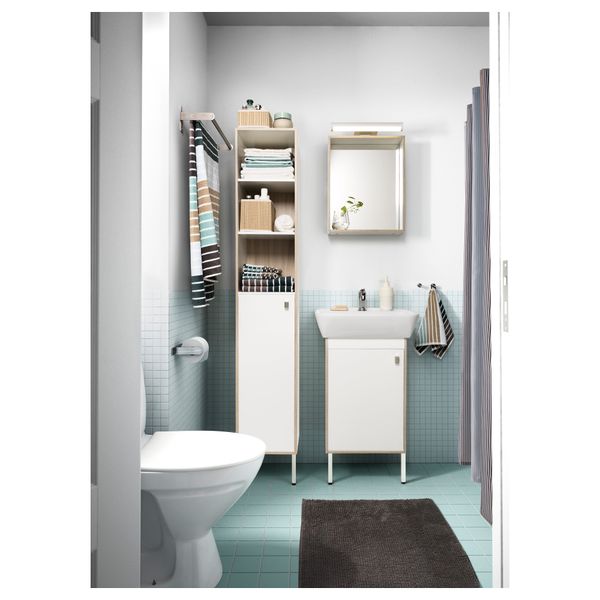 Шкаф под раковину с 1 дверцей ТИНГЕН, белый (51x40x88 см) - фото 4