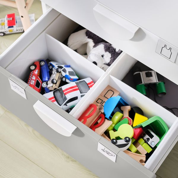 Стеллаж, белый серый/с 3 ящиками 60x57x123 см IKEA SMÅSTAD СМОСТАД / OPPHUS ОПХУС 393.955.81 - фото 7