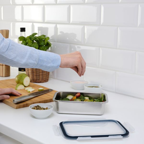 Контейнер для продуктов, прямоугольной формы/нержавеющая сталь 1.0 л IKEA IKEA 365+ ИКЕА/365+ 704.978.03 - фото 6