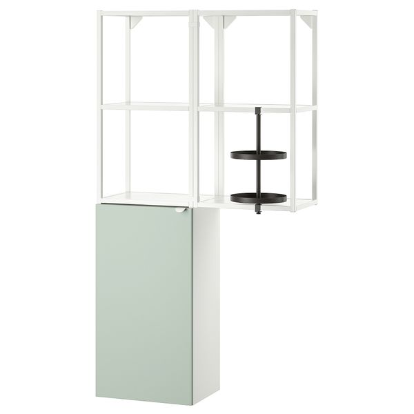 Комбинация для хранения, белый, бледный серо-зеленый, 80x32x150 см IKEA BEGIVENHET БЕГИВЕНХЕТ 694.973.09 - фото 2