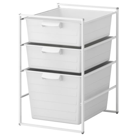 Рама, 3 ящика АНТОНИУС, белый (44x54x70 см)