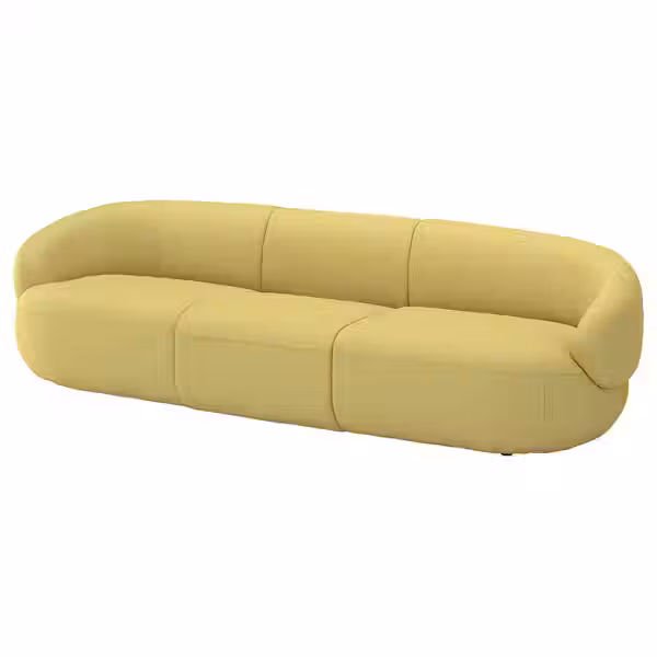 LILLESÄTER ЛИЛЛЕСЭТЕР 4-местный диван - Gunnared яркий зелено-желтый - фото 1