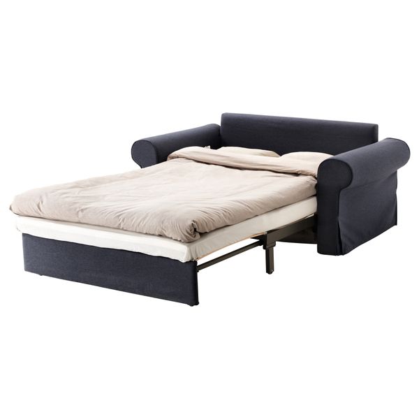 Диван-кровать 2-местная БАККАБРУ / МАРИЕБЮ, Йонсбуда синий - схема-чертеж с размерами