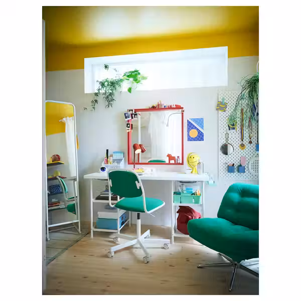 ÖRFJÄLL Рабочий стул - белый/Vissle зеленый - фото 4