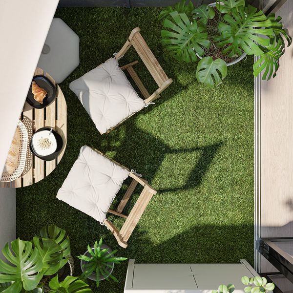 Стол + 2 складных стула, для/сада, серо-коричневая морилка/Куддарна серый IKEA ASKHOLMEN АСКХОЛЬМЕН 792.860.09 - фото 4