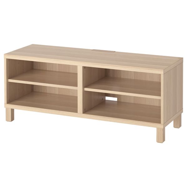 BESTÅ Тумба под ТВ - под беленый дуб 120x40x48 см - фото 1