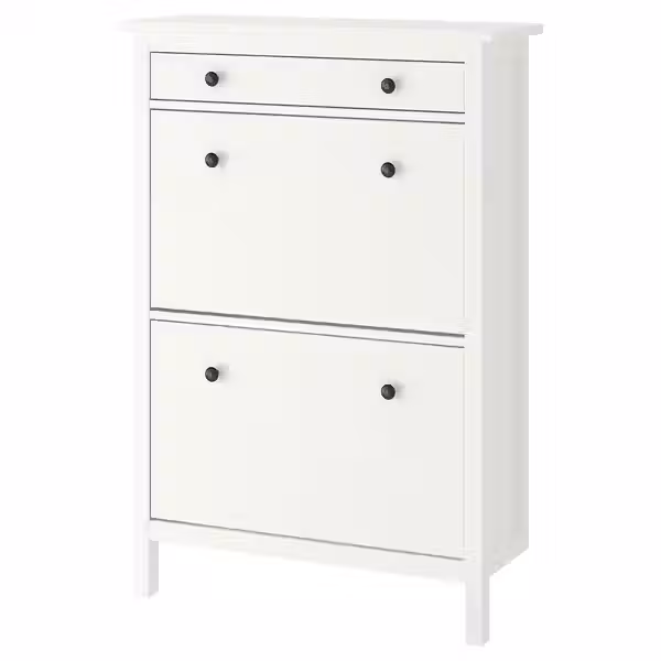 HEMNES Галошница с 2 отделениями - белый 89x30x127 см - фото 1