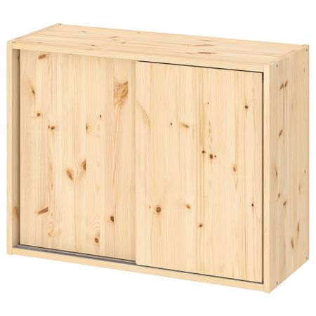 Шкаф с раздвижными дверцами, сосна, 80x30x60 см IKEA IVAR ИВАР 004.943.94