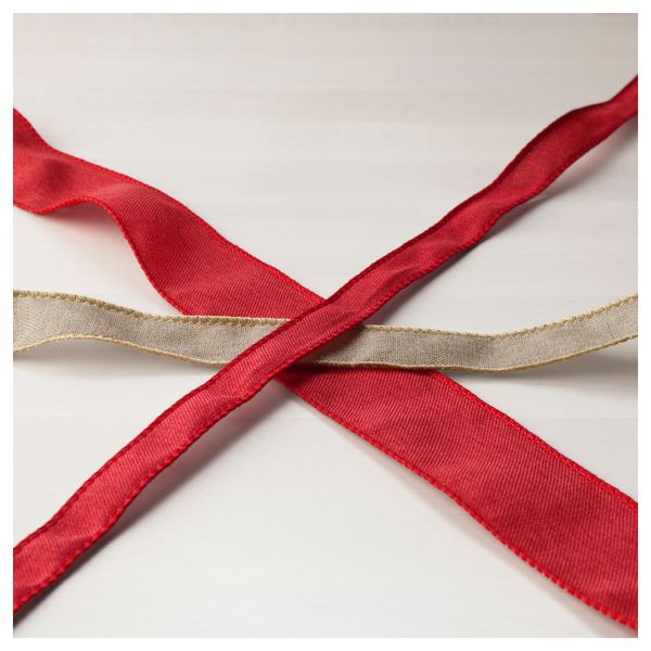 Лента, 3 шт ВИНТЕР 2016, красный, естественный - схема-чертеж с размерами