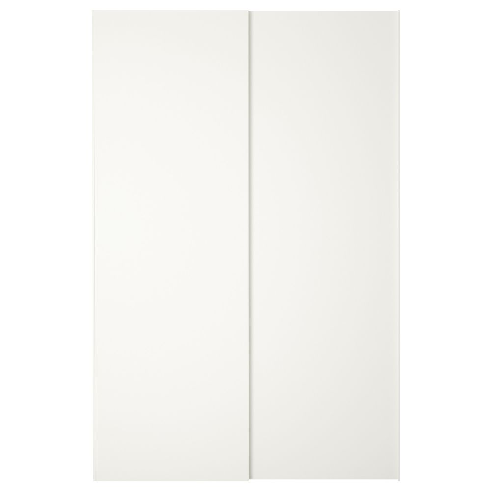 Пара раздвижных дверей ХАСВИК, белый - схема-чертеж с размерами