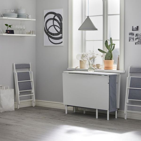 Стол и 4 стула, белый, светло-серый/Книса белый, светло-серый 89x98 см IKEA KALLHÄLL КАЛЛХЭЛЛ / TERJE ТЕРЬЕ 794.281.79 - фото 6