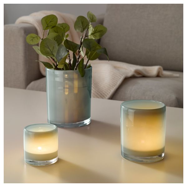 Набор подсвечников, 3 штуки БЛЭНДАНДЕ, серый - фото 3