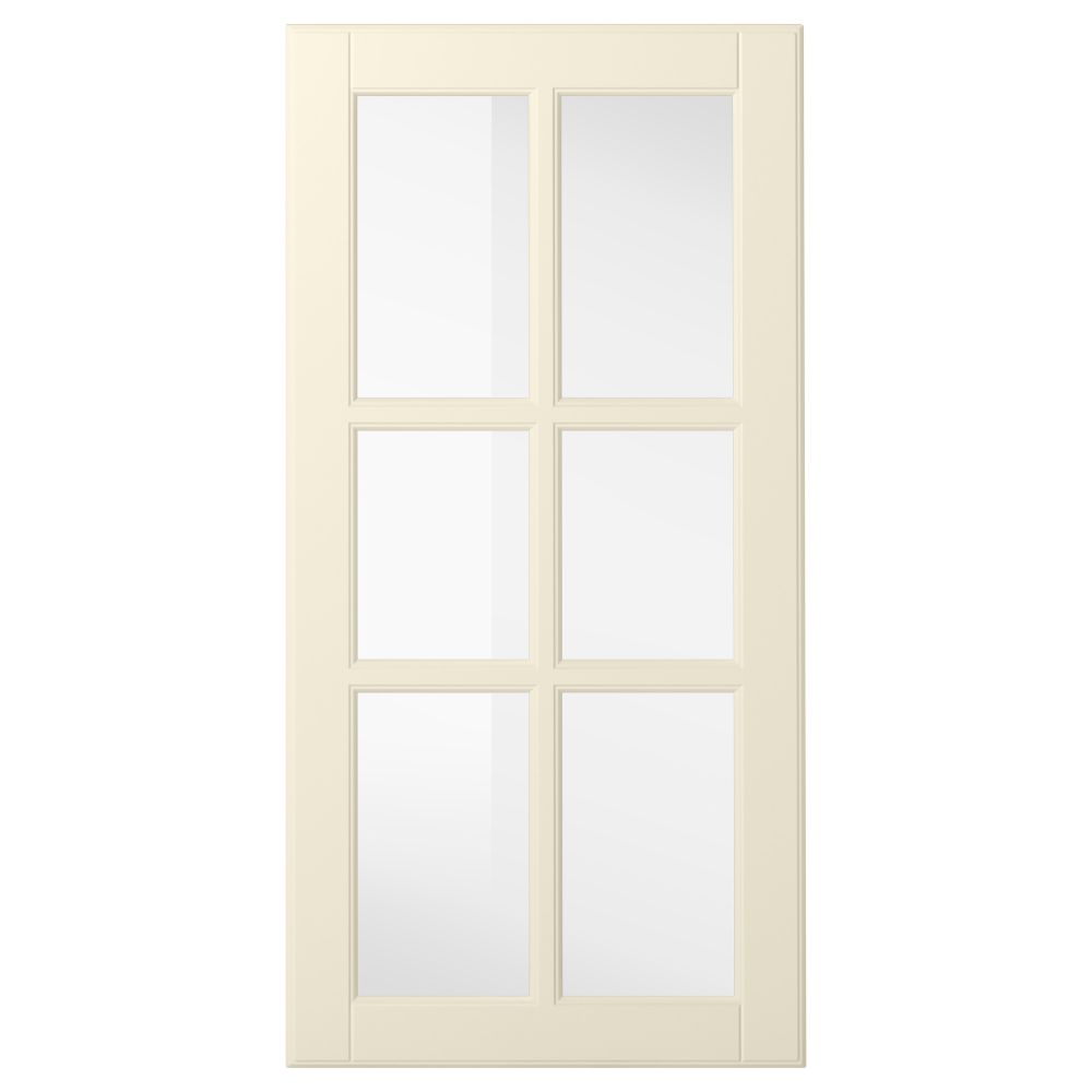 Стеклянная дверь БУДБИН, белый с оттенком - фото 1