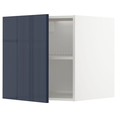 Верхний шкаф на холодильник/морозильн, белый/Ерста черно-синий 60x60 см IKEA METOD МЕТОД 192.755.89