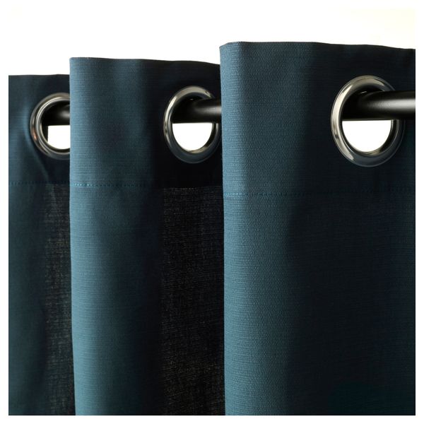 Гардины, 1 пара МАРИАМ, синий (145x300 см) - фото 2