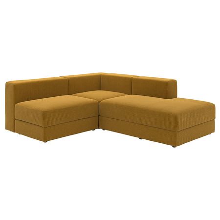 JÄTTEBO 2,5-местный угловой диван + козетка - правый/самласа желто-коричневый