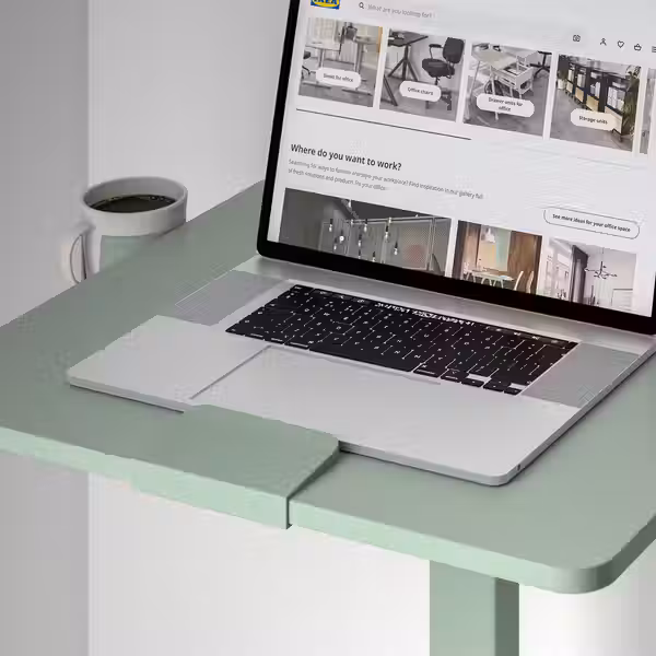 MITTZON МИТТЗОН Стол для ноутбука, на колесиках - зеленый 66x50 см - фото 15