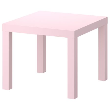 Придиванный столик ЛАКК, розовый (55x55 см)